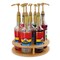 7Penn Coffee Syrup Rack Organizer - 7 Flavor Bottles Barista Turntable Caddy